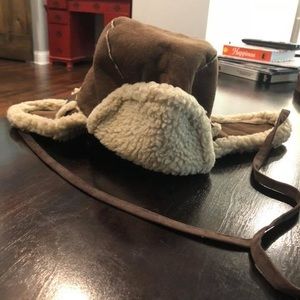 American Eagle Hat. Brown. Lined winter hat. OS